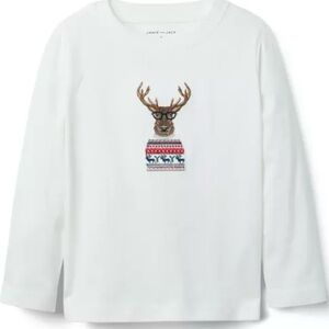 Janie and Jack Reindeer Tee size 7